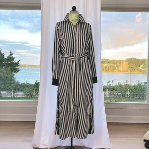 Zara Blue and White striped shirt dress L Very smart looking. Perfect for fall!